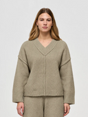 Keeling Minoa V Neck Pullover Khaki
