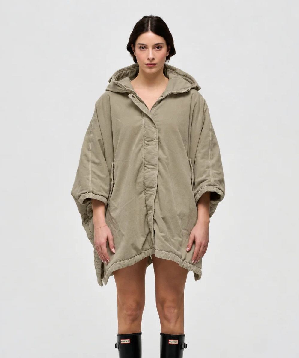 Keeling Oriai Poncho Khaki