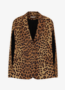 Federica Bonifaci Leopard Print Cape Sleeve Blazer