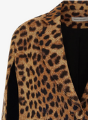 Federica Bonifaci Leopard Print Cape Sleeve Blazer