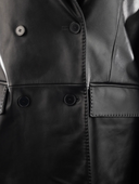 Federica Bonifaci Double Breasted Leather Blazer