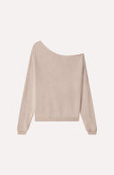 Minnie Rose Cashmere Off The Shoulder Top in Brown Sugar