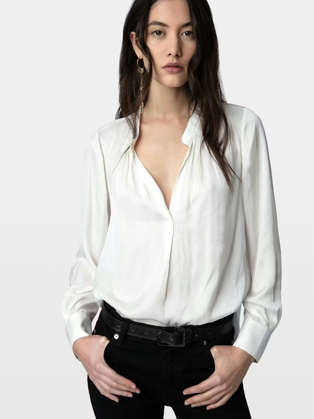 Zadig & Voltaire Tink Satin Blouse White