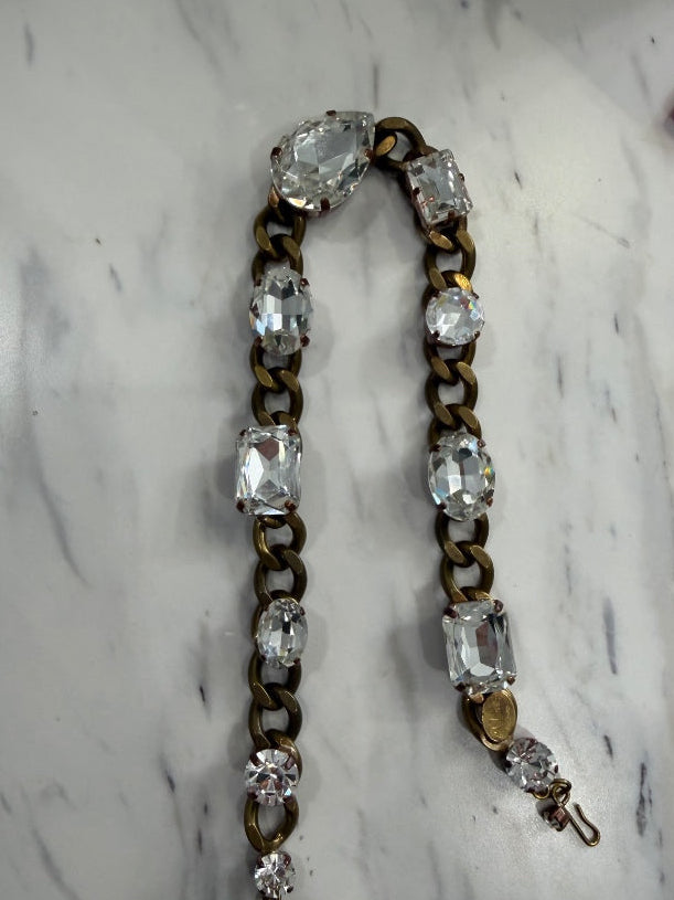 Alba Bijoux Brass & Diamond Choker