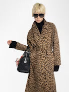 Zadig&Voltaire Mentle Coat - Long Leopard Print Cotton Coat