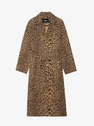Zadig&Voltaire Mentle Coat - Long Leopard Print Cotton Coat