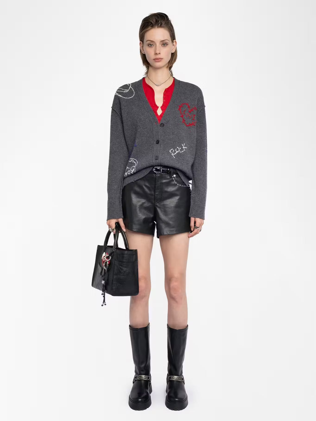 Zadig&Voltaire Mirkaz Cashmere Gray Cardigan