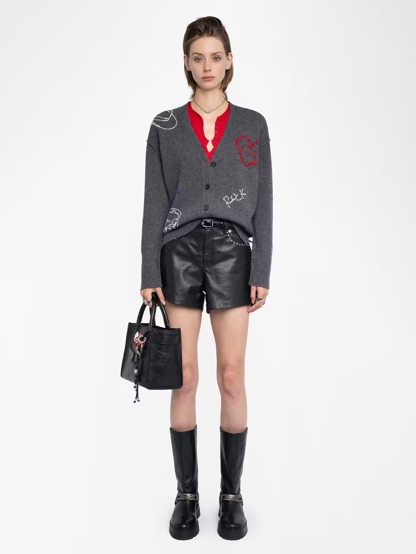 Zadig&Voltaire Mirkaz Cashmere Gray Cardigan