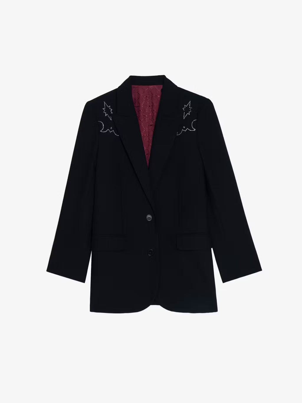 Zadig & Voltaire Viva Black Rhinestone Blazer