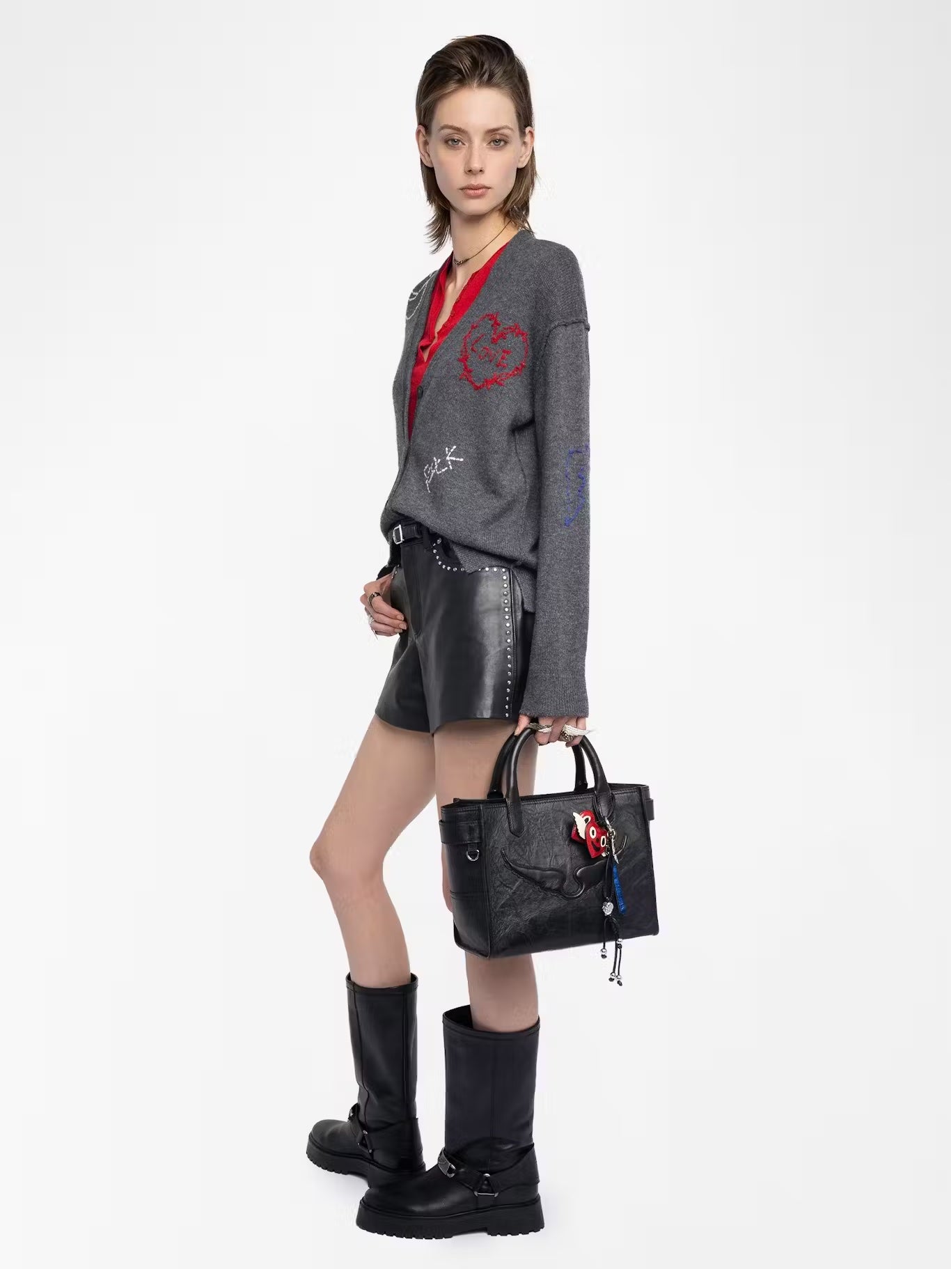 Zadig&Voltaire Mirkaz Cashmere Gray Cardigan