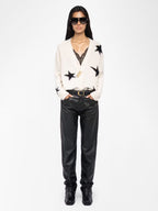 Zadig&Voltaire Mirkaz Cashmere Cardigan in Ecru