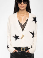 Zadig&Voltaire Mirkaz Cashmere Cardigan in Ecru