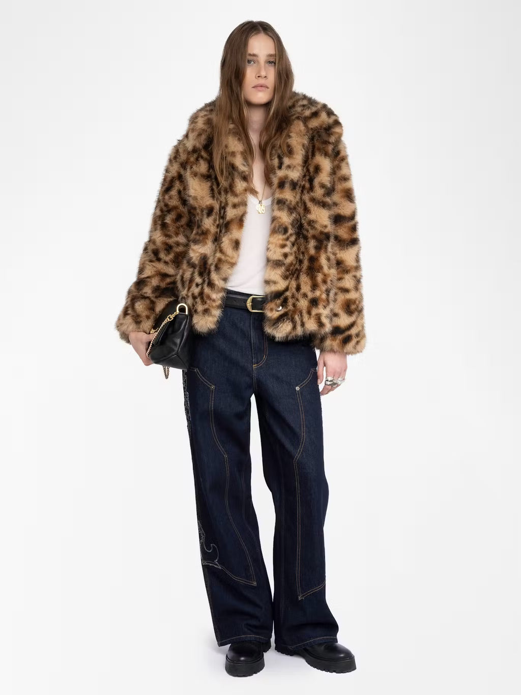 Zadig&Voltaire Finito Faux Fur Coat Brown