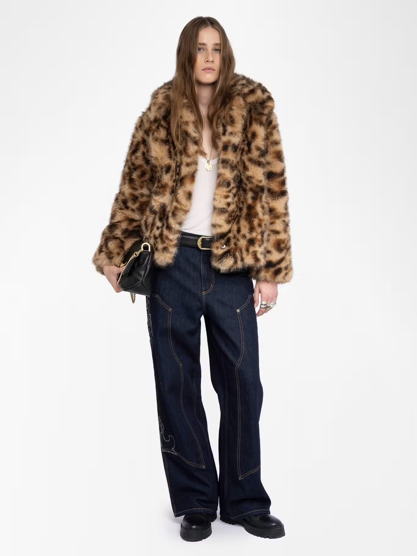 Zadig&Voltaire Finito Faux Fur Coat Brown