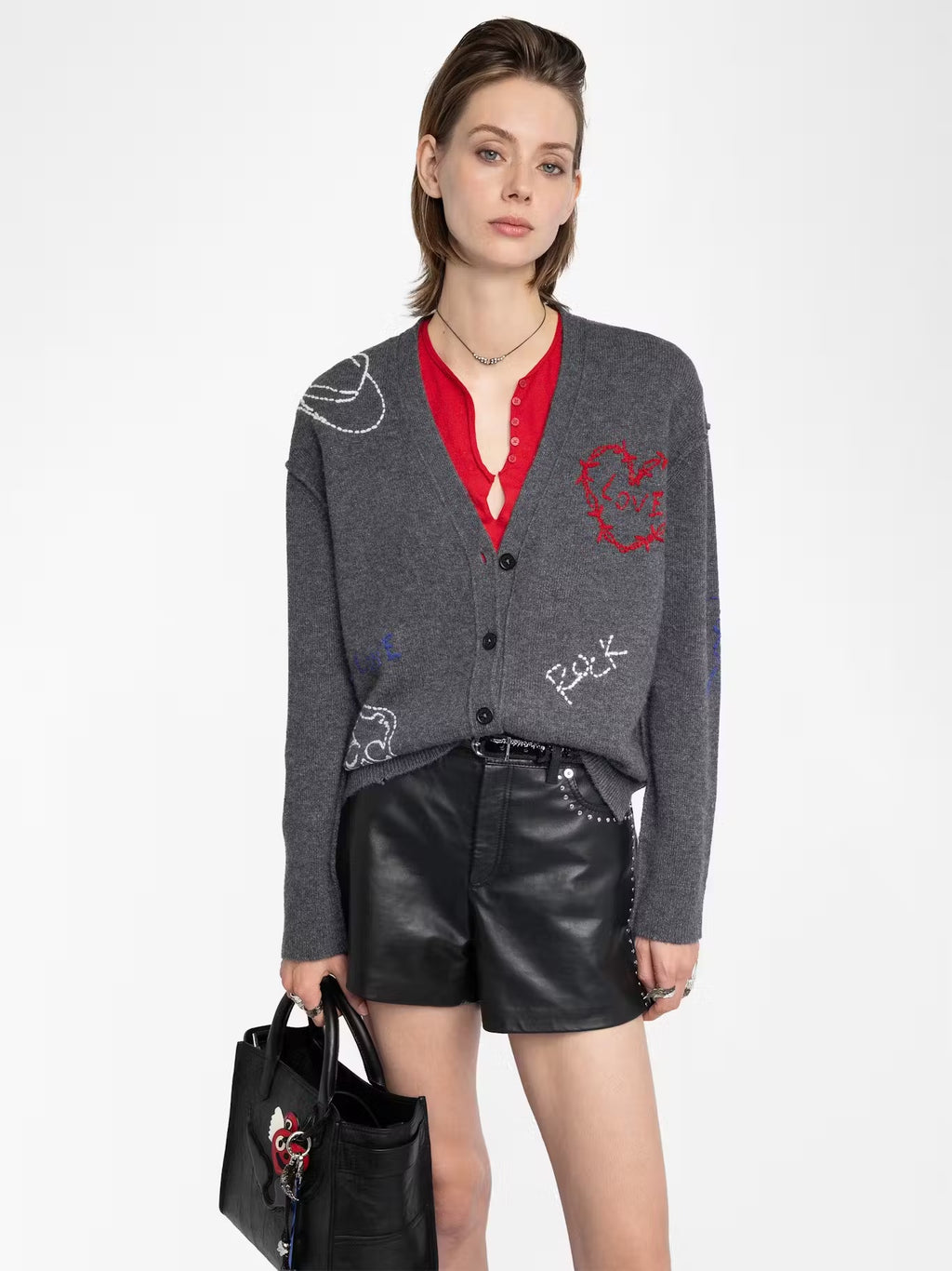 Zadig&Voltaire Mirkaz Cashmere Gray Cardigan