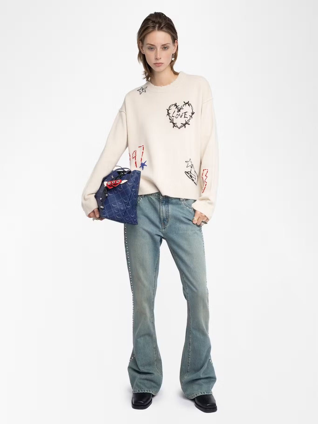 Zadig&Voltaire Markuz Cashmere Sweater Ecru