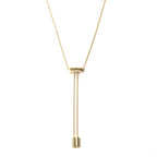 Atelium 18k Gold Long Bar Pendant Necklace