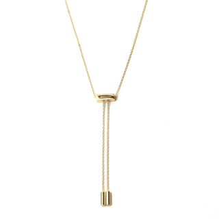 Atelium 18k Gold Long Bar Pendant Necklace