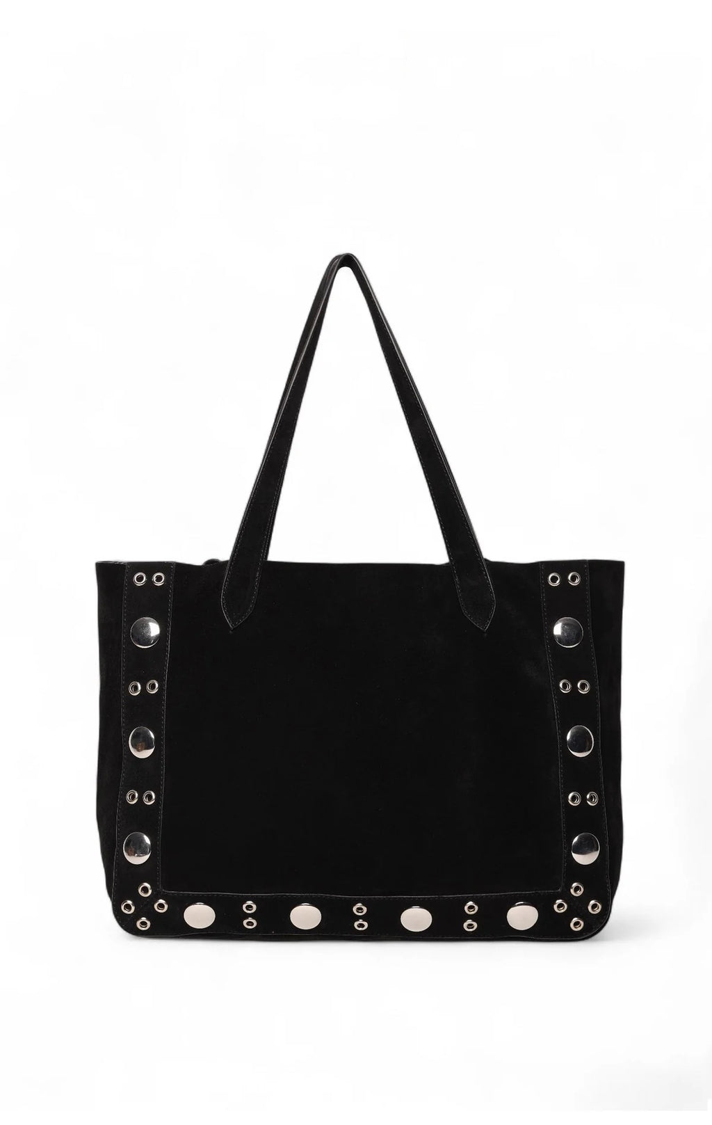 Walter Baker Flynn Studded Tote, Black Suede