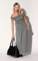Walter Baker Flynn Studded Tote, Black Suede