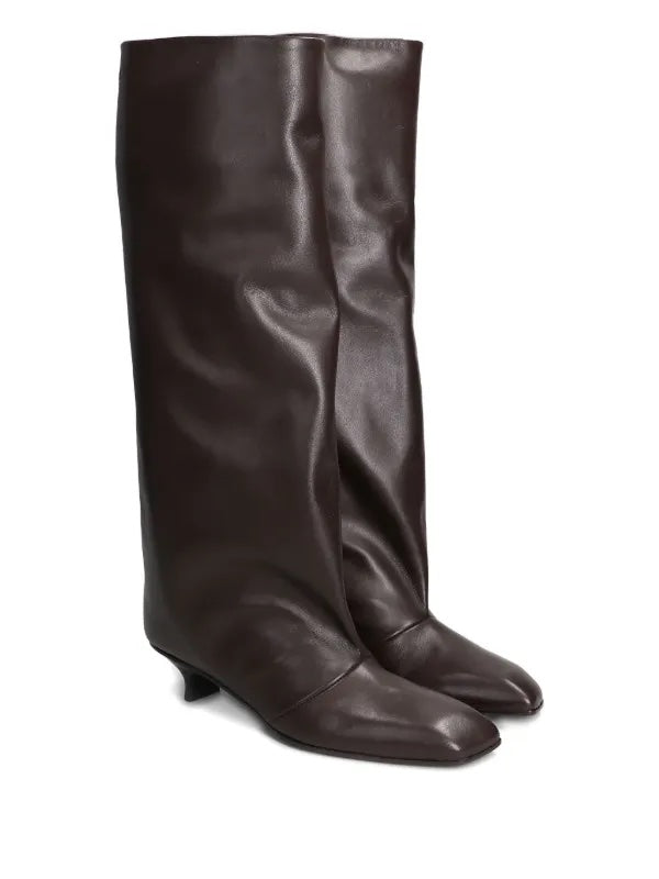 Vicini Square Toe Boot in Brown