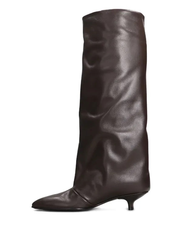Vicini Square Toe Boot in Brown