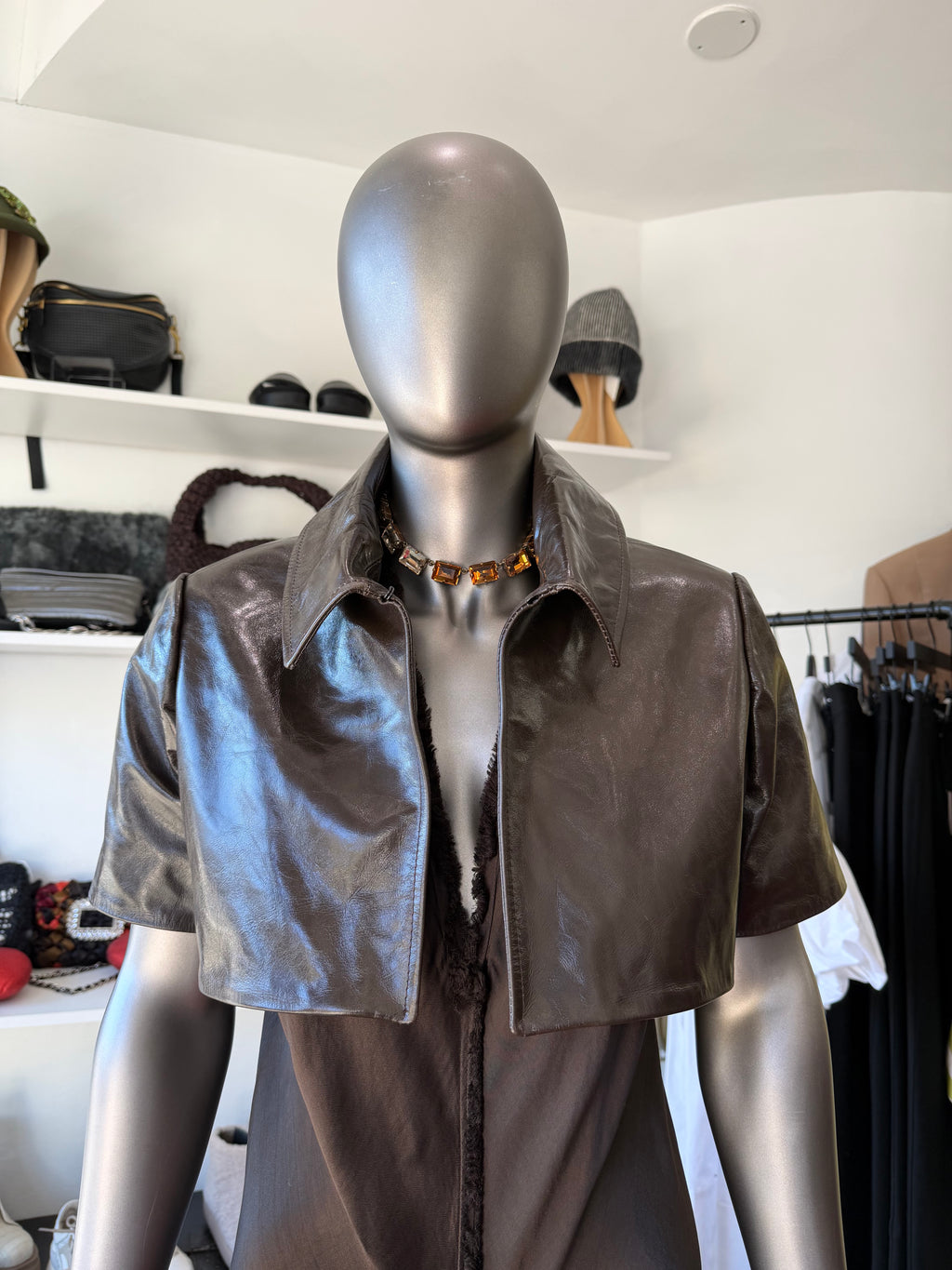 Contessa Mills Circe Bolero in Brown
