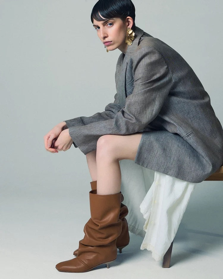 Vicini Square Toe Boot in Carmel