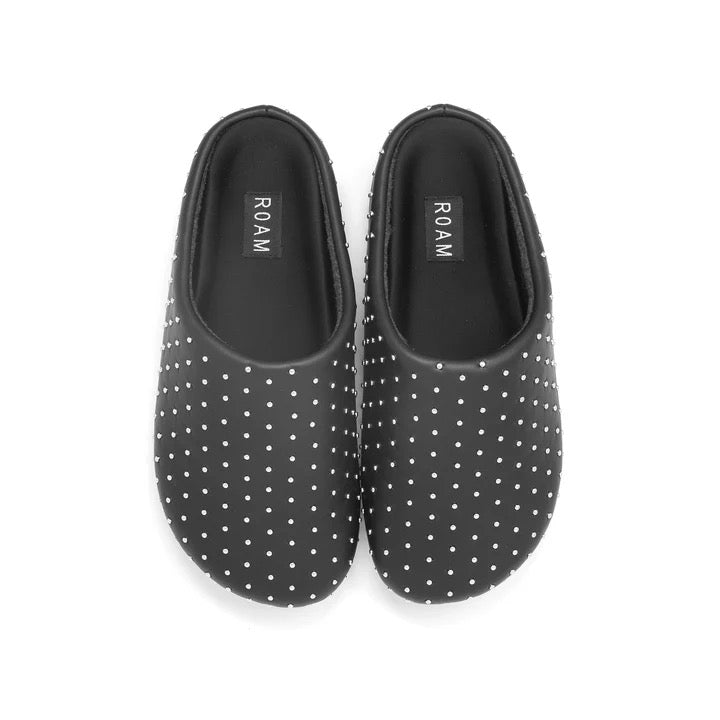 ROAM STUDDY CLOG BLACK VEGAN LEATHER