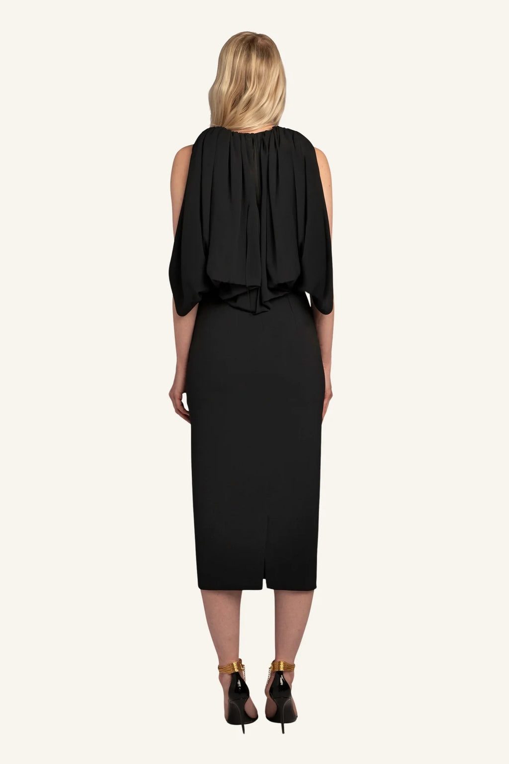 Aiste Hong Plunge Neck Midi Dress