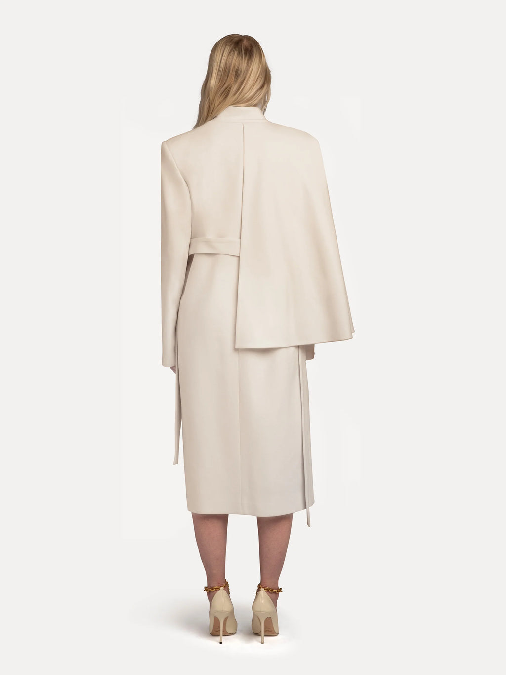AISTE HONG ASYMMETRIC CAPE COAT