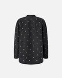 PINKO Dark Denim Blouse with Eyelets