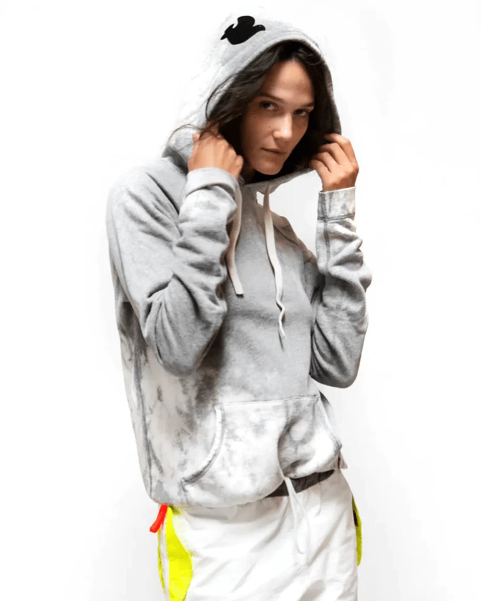 FREE CITY HEATHER BLEACHOUT SHRUNKEN BIG Hoodie in Heather Bleachout