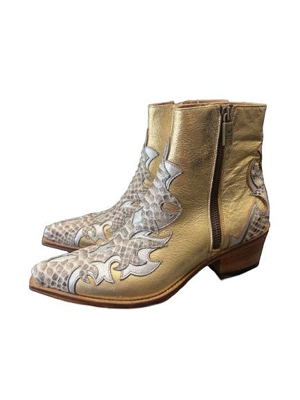 Jo Ghost Python Silver Ghost Cowboy Boot
