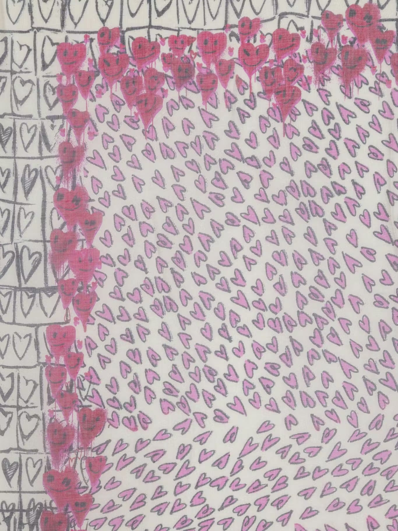 Zadig & Voltaire Kerry Hearts Scarf in FLASH