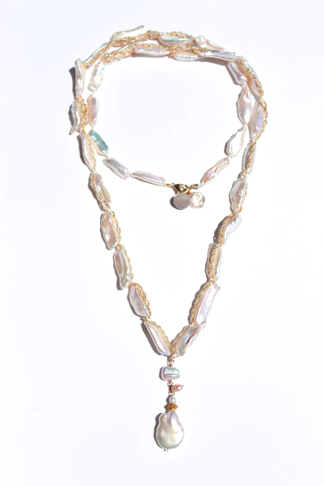 Bittersweet Designs Maya Necklace Ivory Pearls