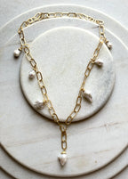 Bittersweet Designs Loop Necklace Ivory Baroque