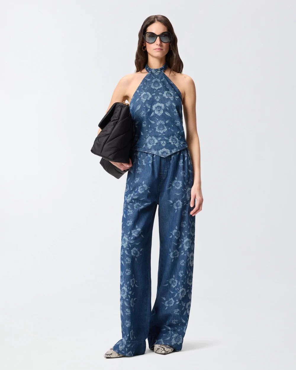 PINKO Floral Denim Jeans