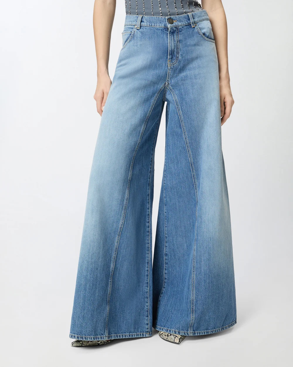 PINKO Flared Jeans with Super Wide Leg