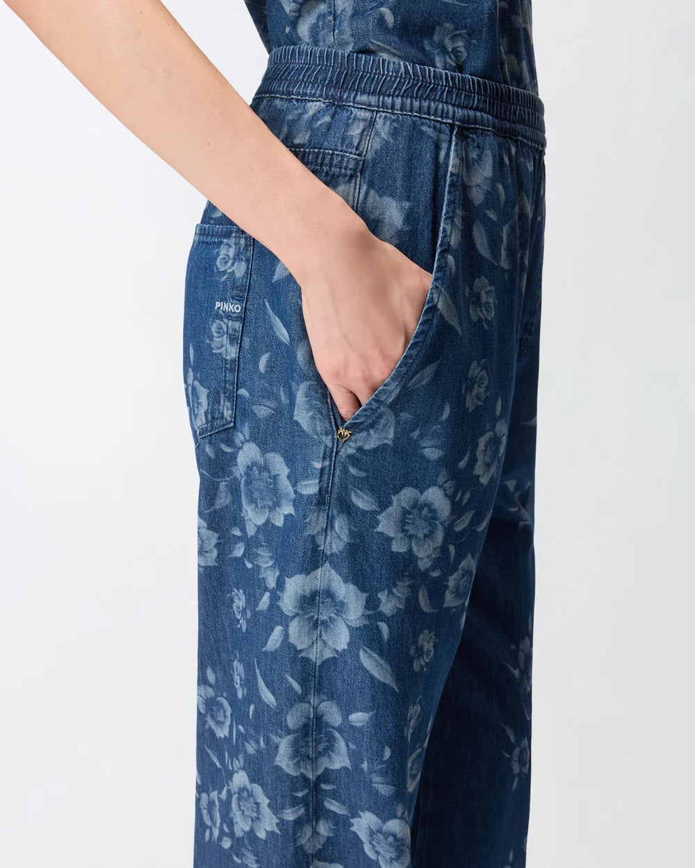 PINKO Floral Denim Jeans