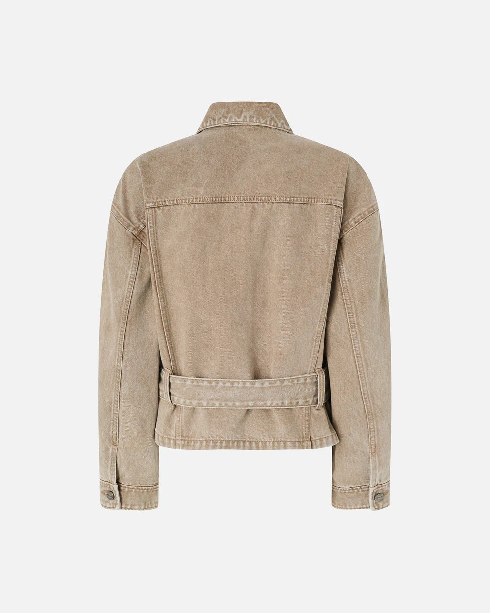Pinko Brown Denim Jacket with Jewel Embroidery