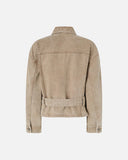 PINKO Brown Denim Jacket with Jewel Embroidery