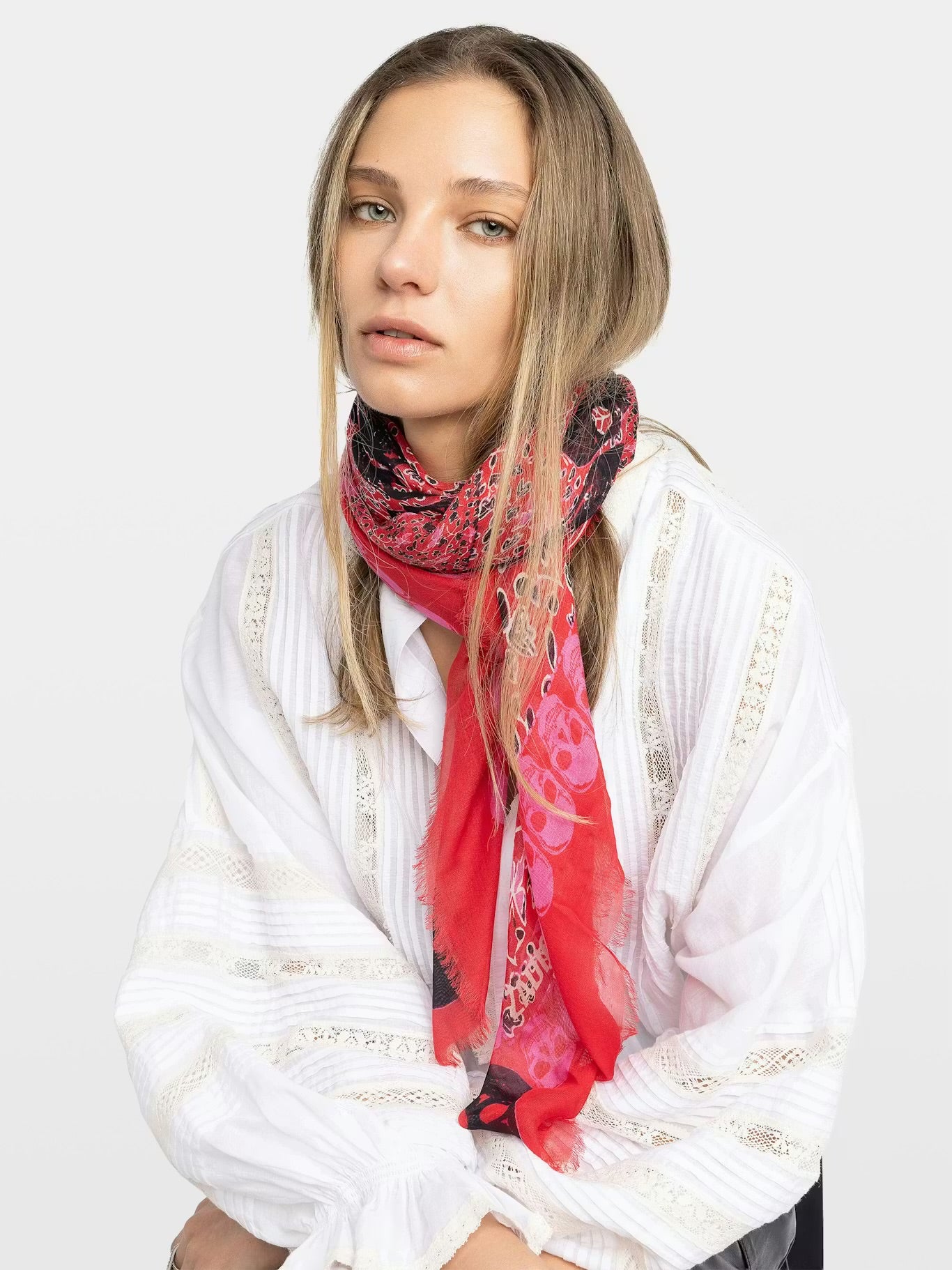 Zadig & Voltaire Kerry Garden 138 Scarf in LADY