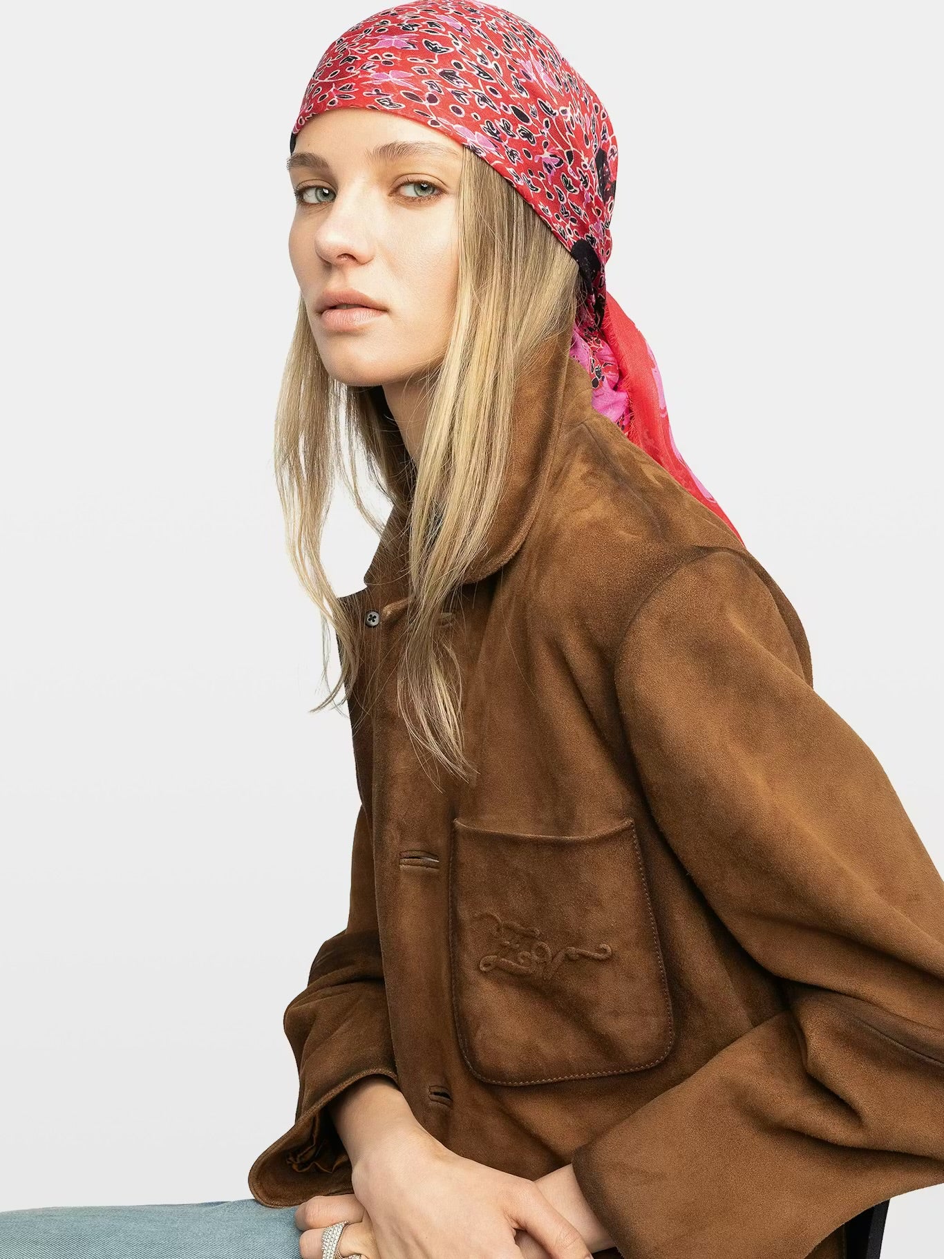 Zadig & Voltaire Kerry Garden 138 Scarf in LADY