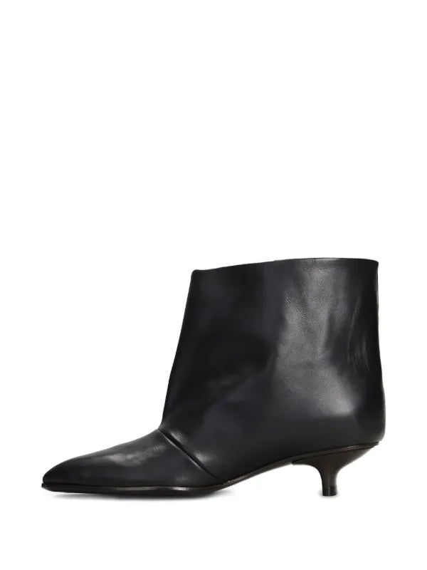 Vicini Square-Toe Boots in Black