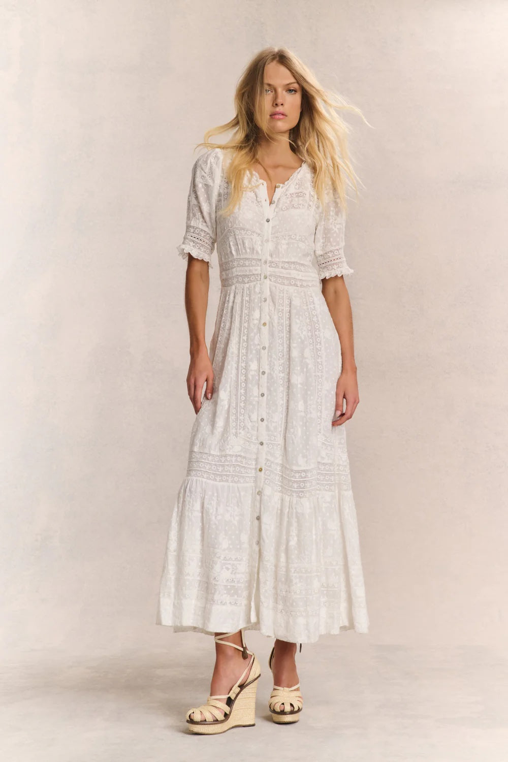 LoveShackFancy Minka Heritage Maxi Dress