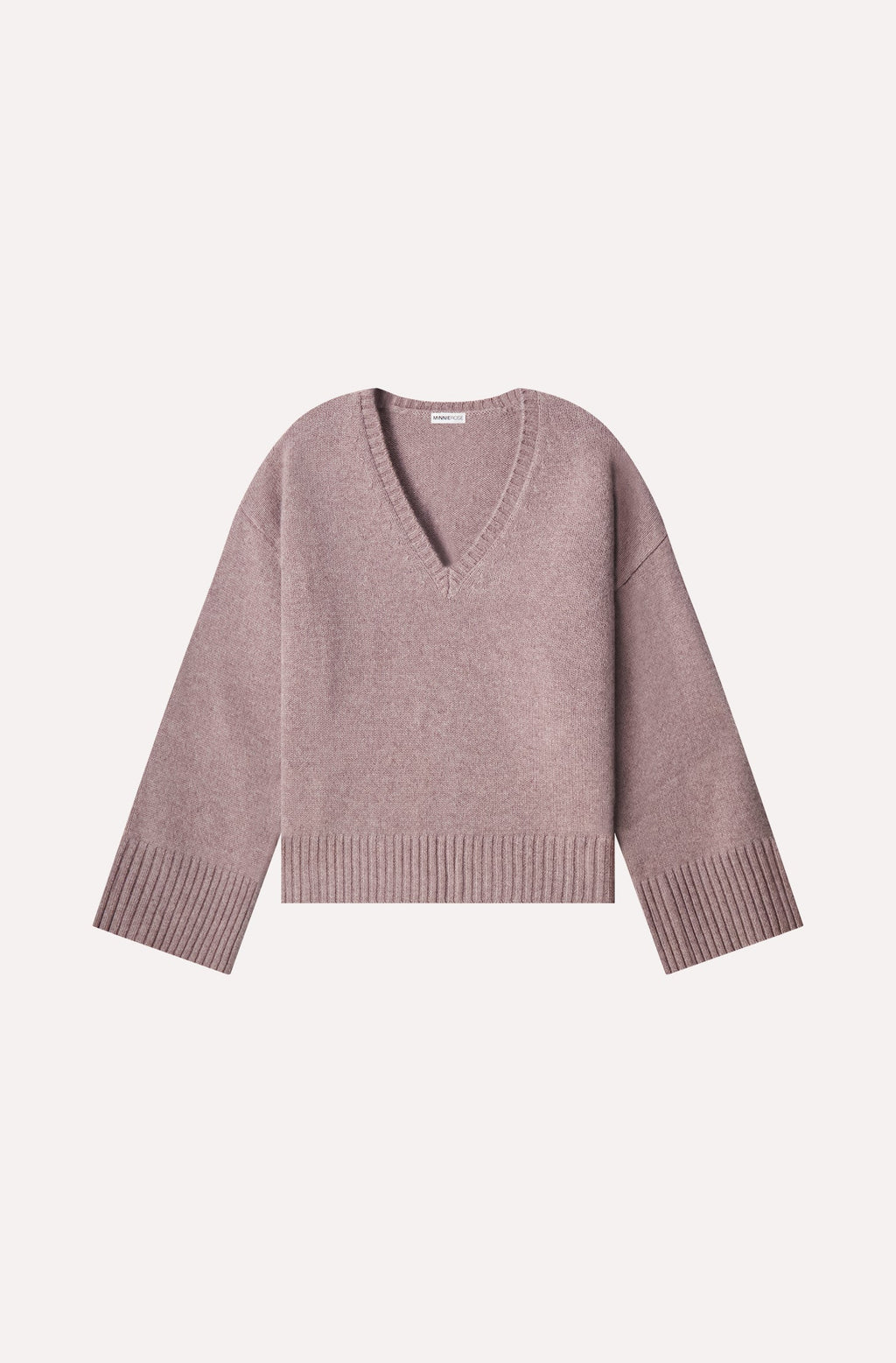 Minnie Rose Luxe Cashmere Embellished V Neck