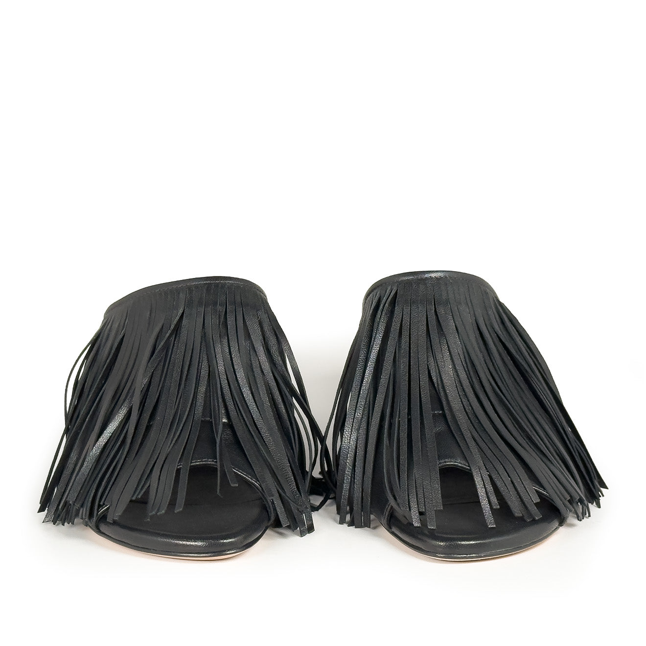 VicMatie K16_DROP MULE BLACK IN SOFT NAPPA LEATHER
