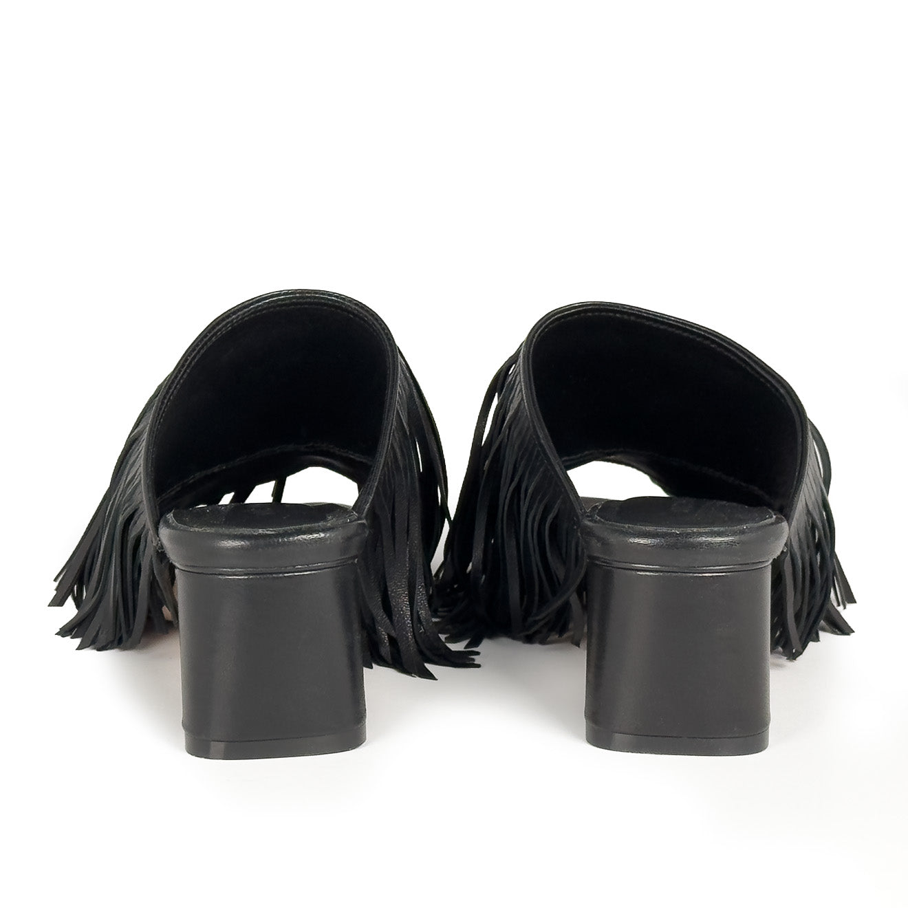 VicMatie K16_DROP MULE BLACK IN SOFT NAPPA LEATHER