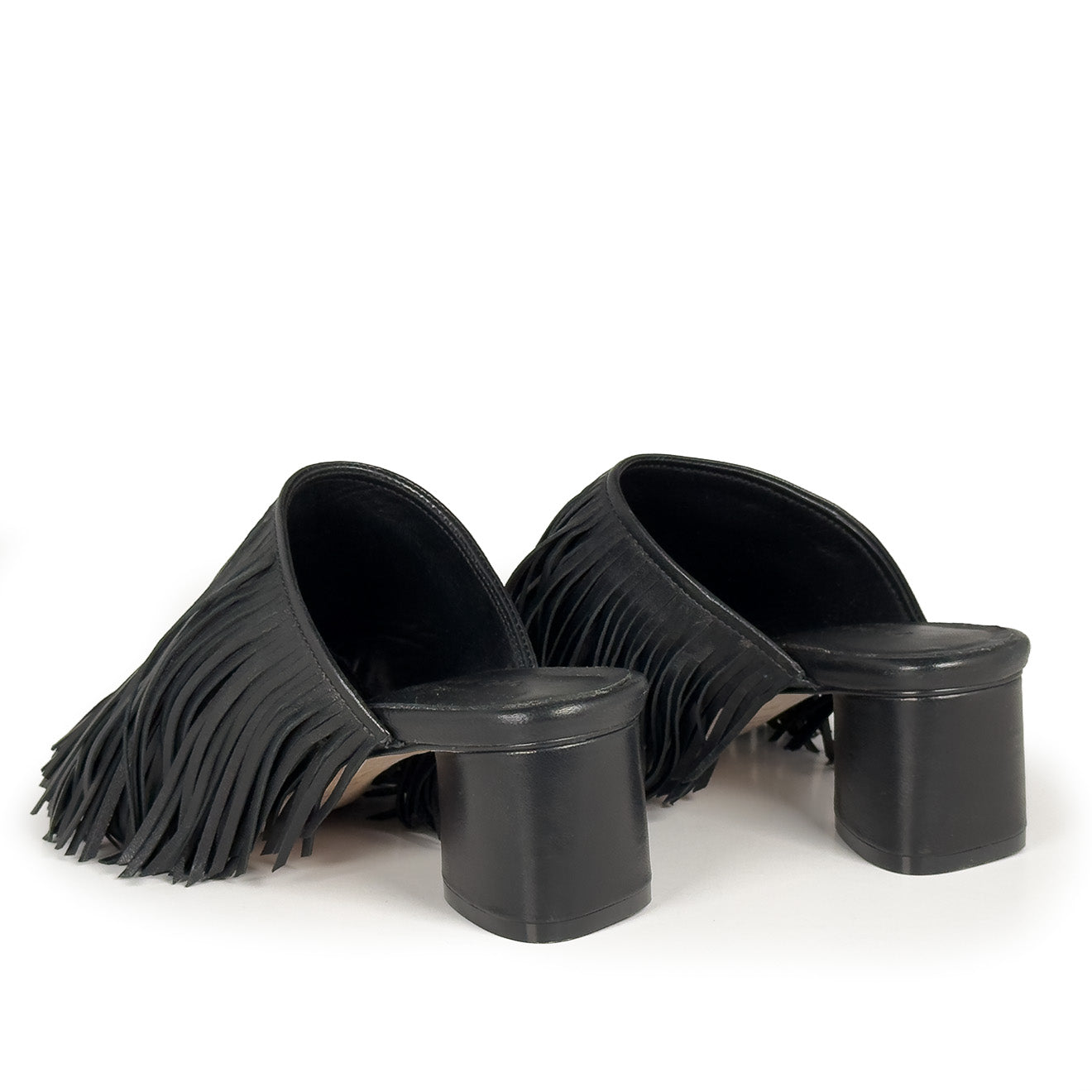 VicMatie K16_DROP MULE BLACK IN SOFT NAPPA LEATHER